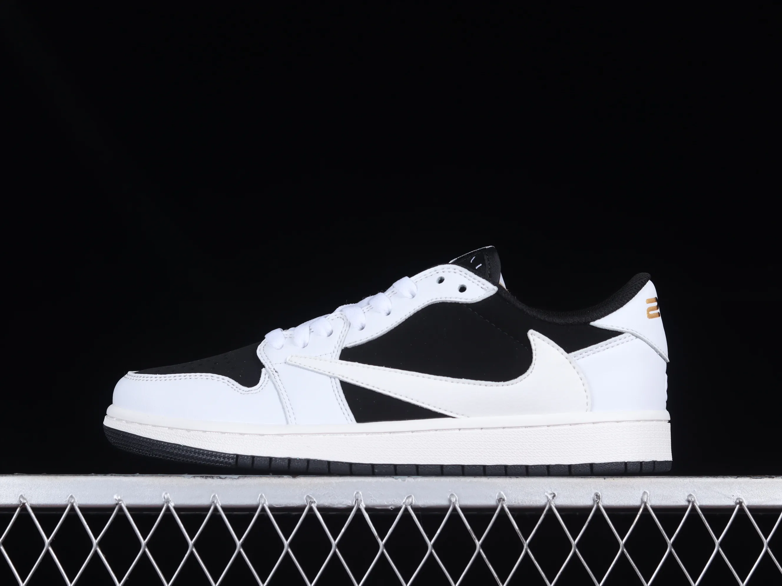 All categories Air Jordan Jordan series basketball shoes Air Jordan 1 Low Travis Scott x Air Jordan 1 Low OG AJ1 Joe 1 black and white panda reverse inverted hook joint casual sports basketball shoes DZ4317-100